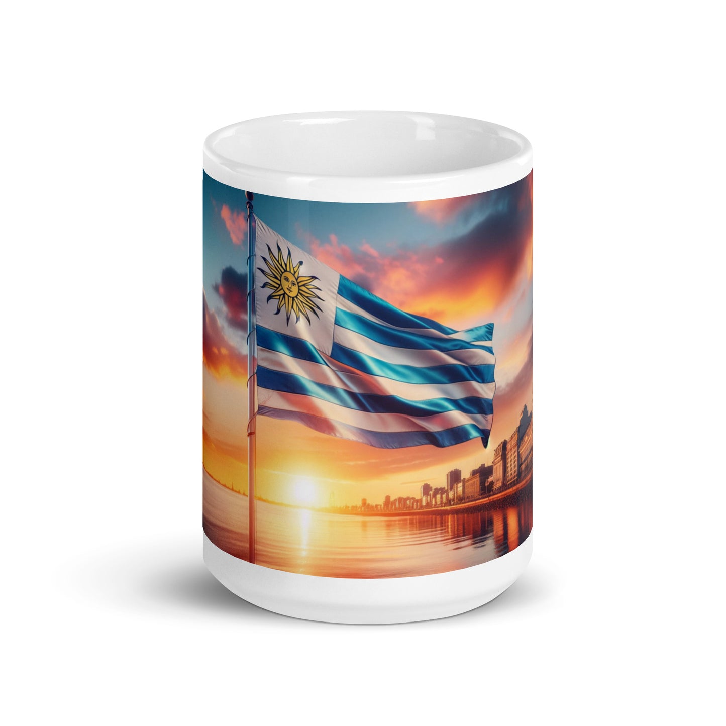 White glossy mug