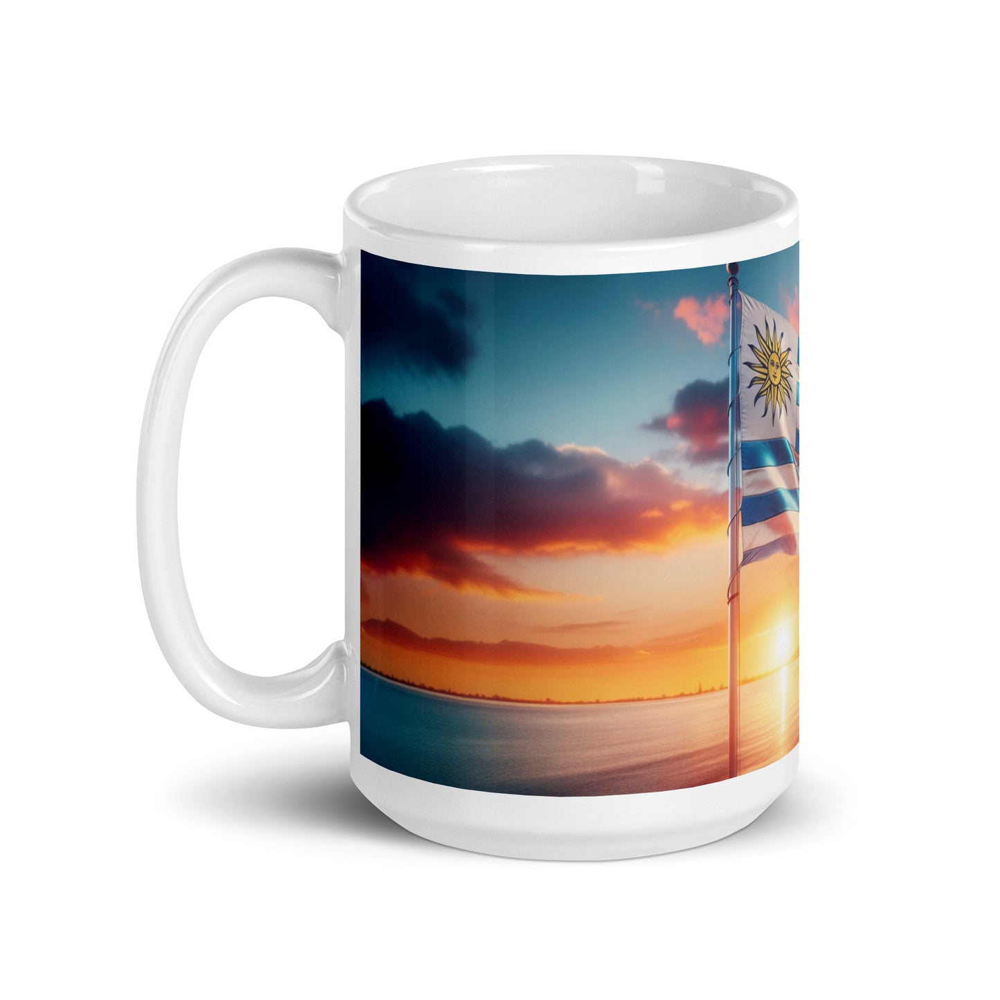 White glossy mug