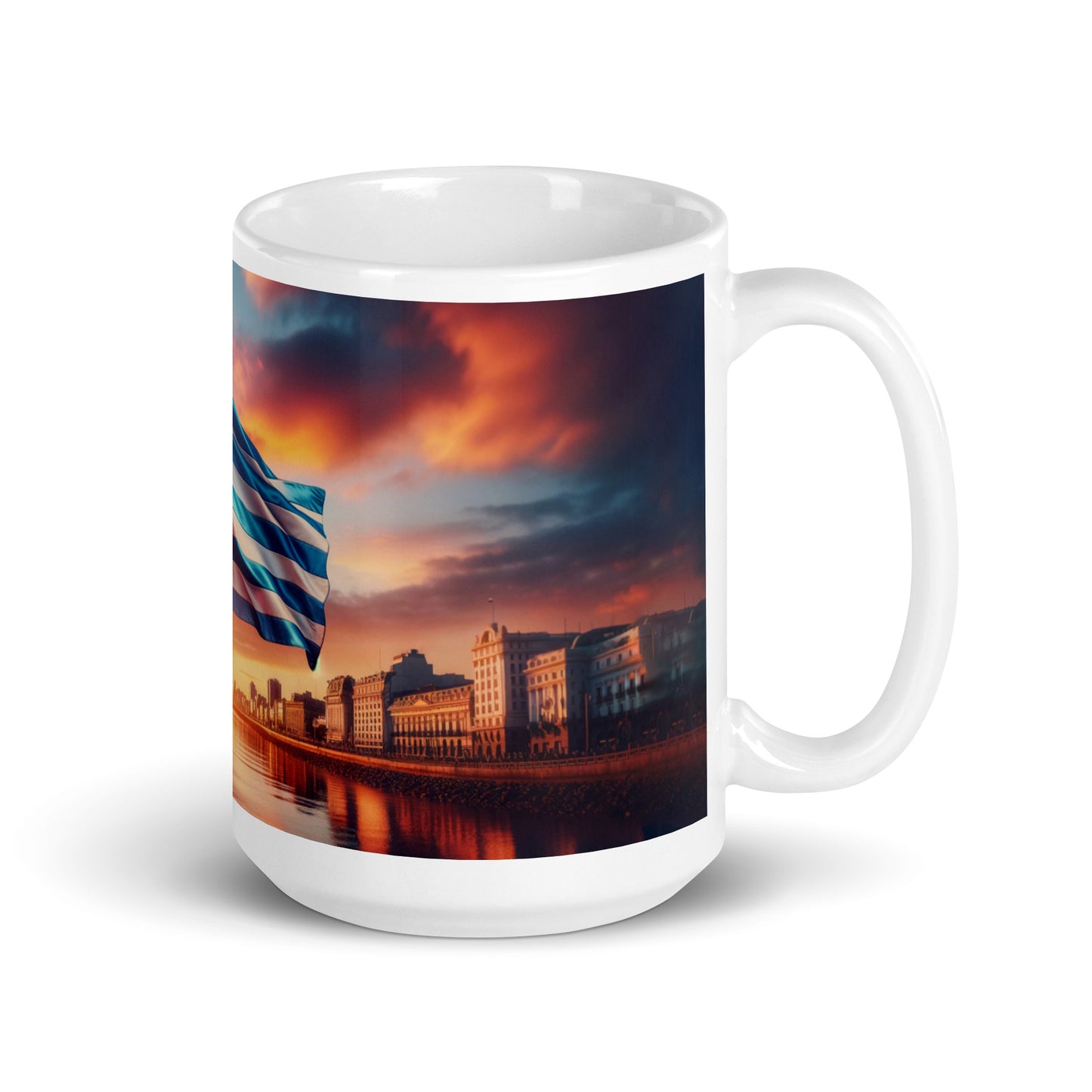 White glossy mug