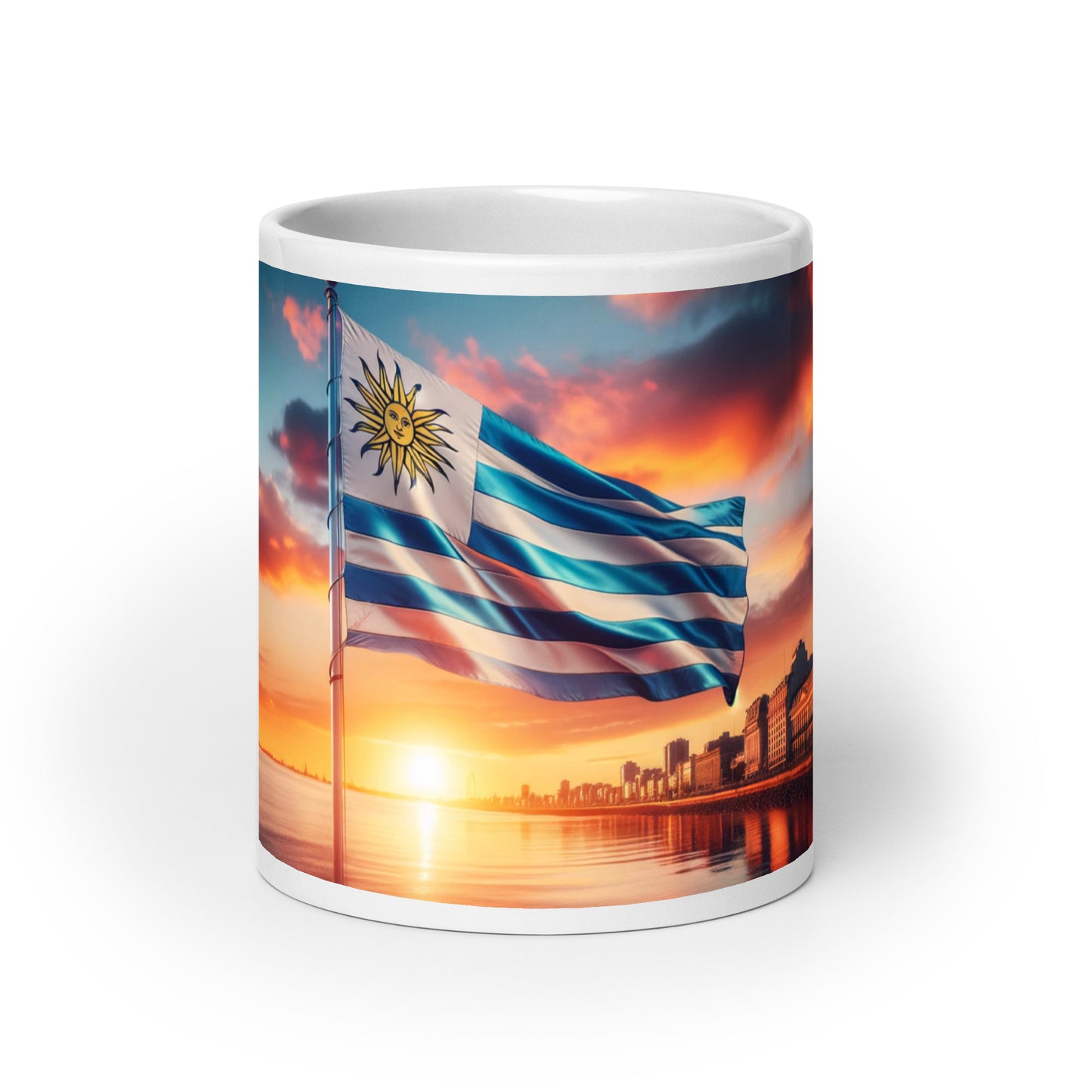 White glossy mug