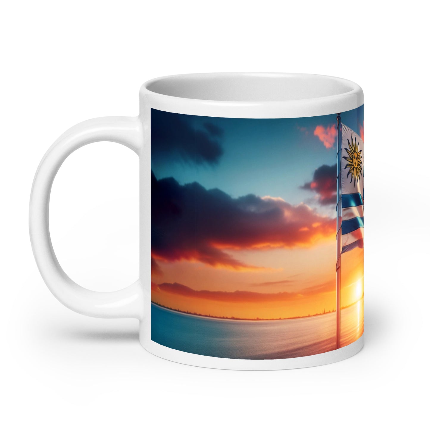 White glossy mug