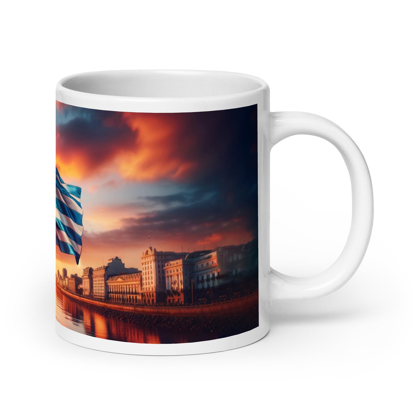 White glossy mug